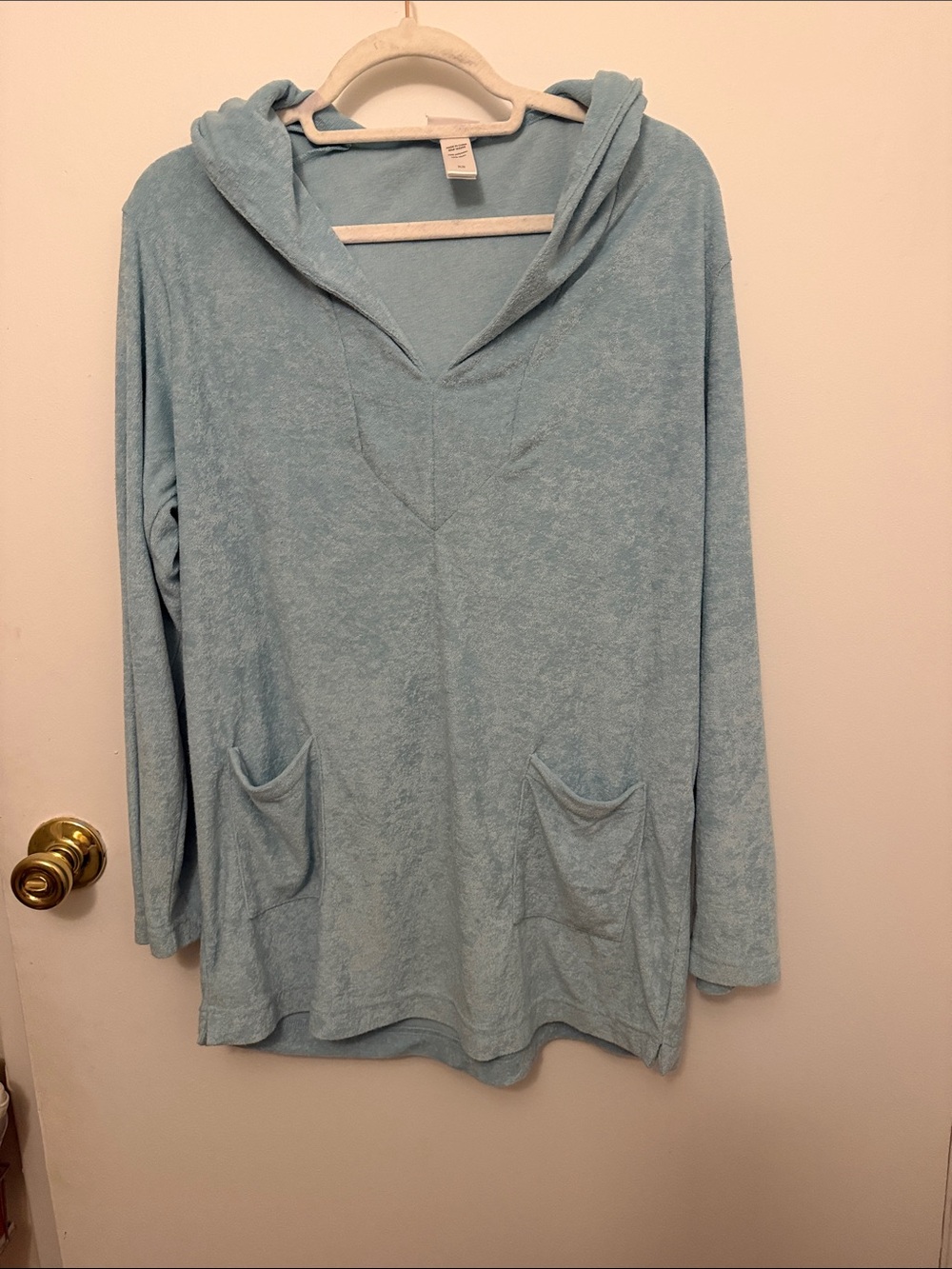 Andie Swim Light Blue Hooded Long-Sleeve Women’ns cover up